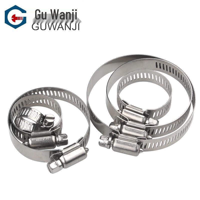 GUWANJI 304 Stainless Steel Hose Clamps 19-29mm (200 pcs/pack)