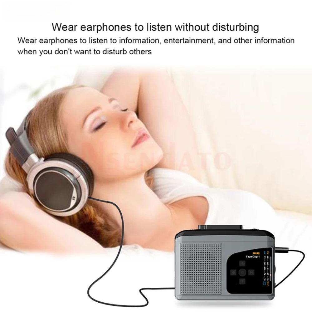 Ezcap234 Lecteur de Cassettes Audio Original vers Convertisseur MP3 avec Haut-parleur Radio AM/FM Enregistreur Cassette vers Carte TF Carte d'Acquisition Audio