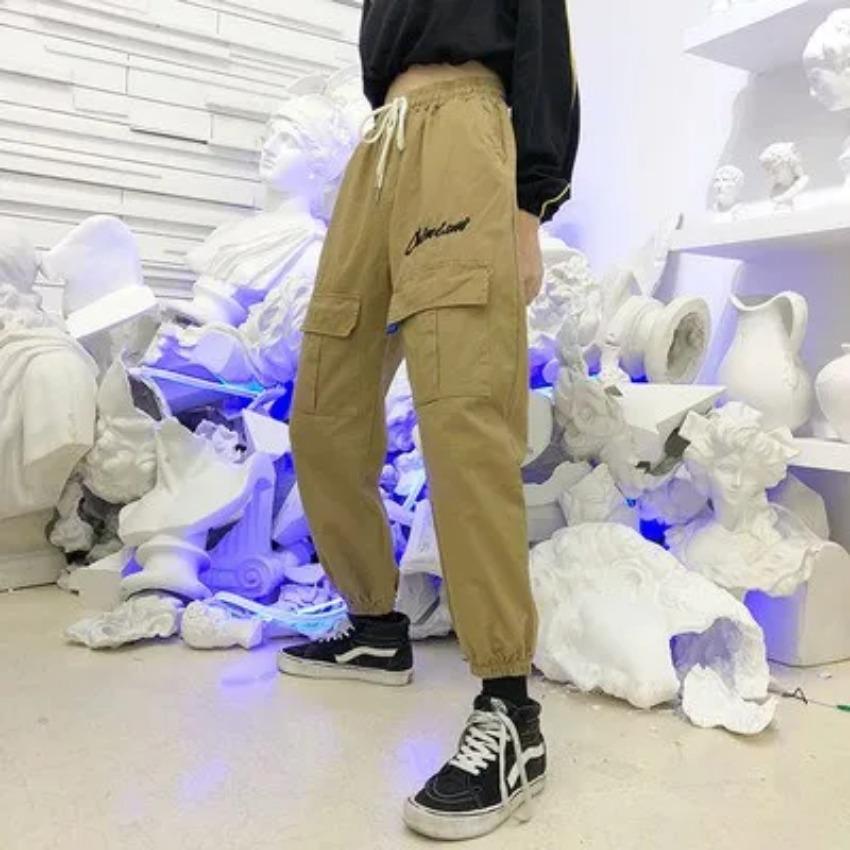 American Vintage Hip Hop salopete femei toamnă talie înaltă drepte picior lat Gyaru lejer casual mopping modă pantaloni damă