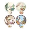 Foldable Fan Portable Waterproof Cute Wear Resistant Photo Prop Folding Fan for Summer Outdoor Activity Wedding Party Favors