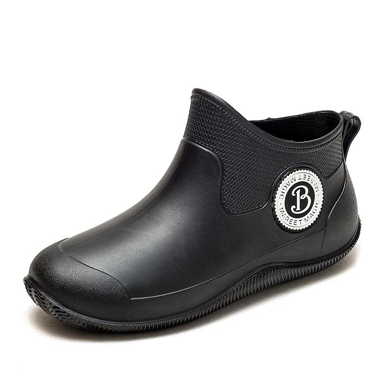 Fashion Unisex Men's Rain Boots Winter Warm Snow Boots Non-Slip Men Rain Shoes Waterproof Rainboot Women Water Boot Rubber Work Booties