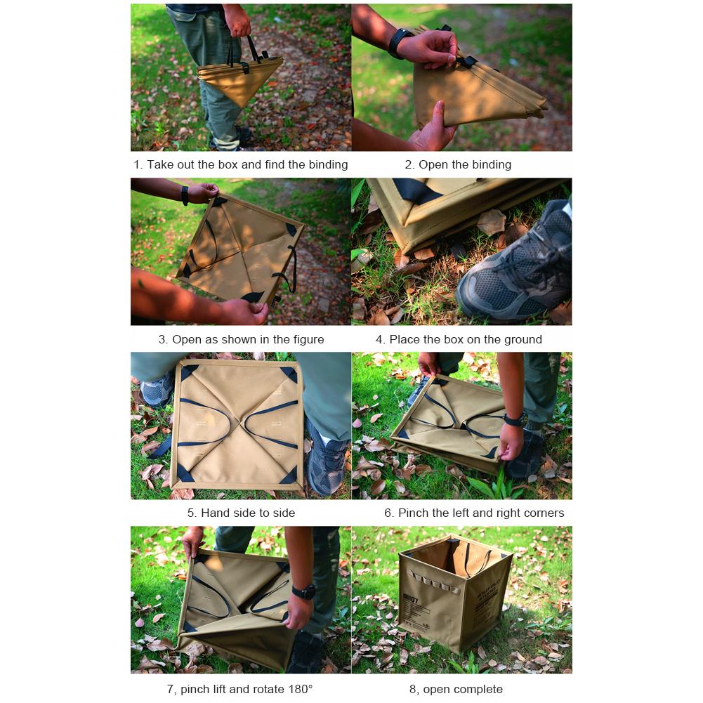 60L Portable Lawn & Leaf Waste Bag Foldable Dirty Clothes Basket with Handle Foldable Camping Recycle Bin for BBQ Picnic Hiking