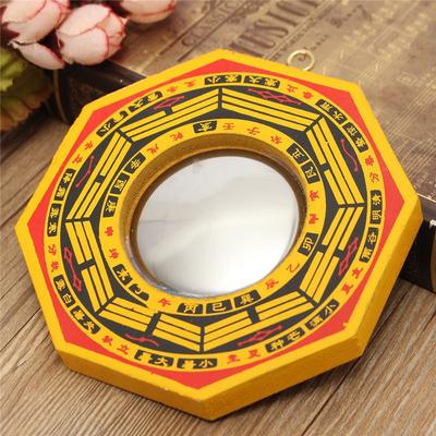 Vintage Lucky κινέζικο Feng Shui Dent Κυρτός καθρέφτης Bagua Taoist Talisman Energy Διακόσμηση σπιτιού