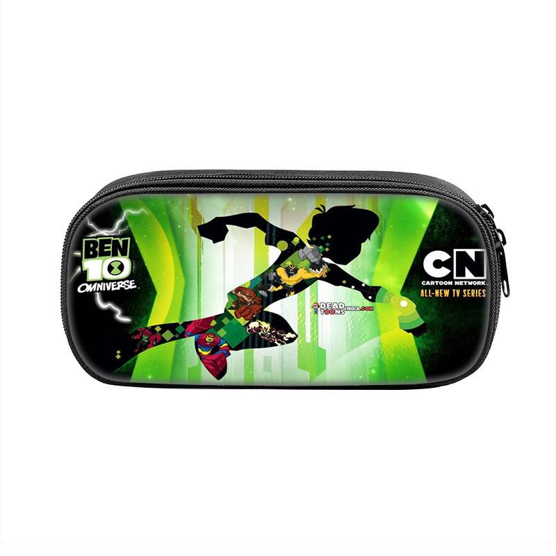 Trousse à Crayons Ben10 pour Enfants Grande Capacité en Nylon Organisateur de Papeterie pour Étudiant Utilisation Scolaire