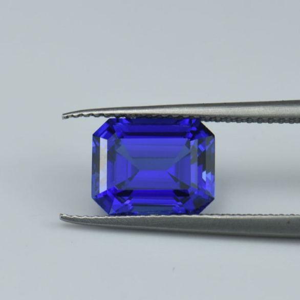 

Lab-Grown 1ct Round Fancy Cut Royal Blue Sapphire Gem Royal Blue/Cornflower