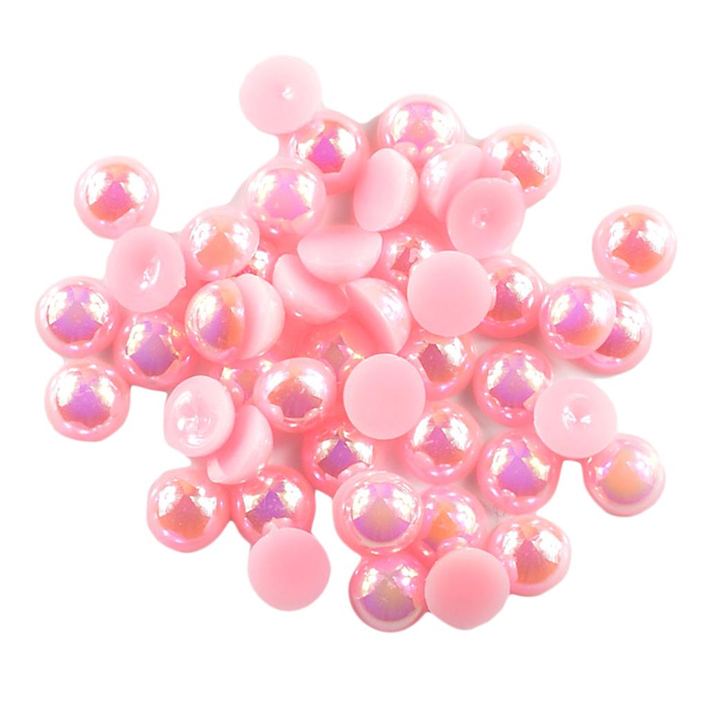10x Perle Strass Dos Plat Fleur Boutons mariage Embellissements Craft