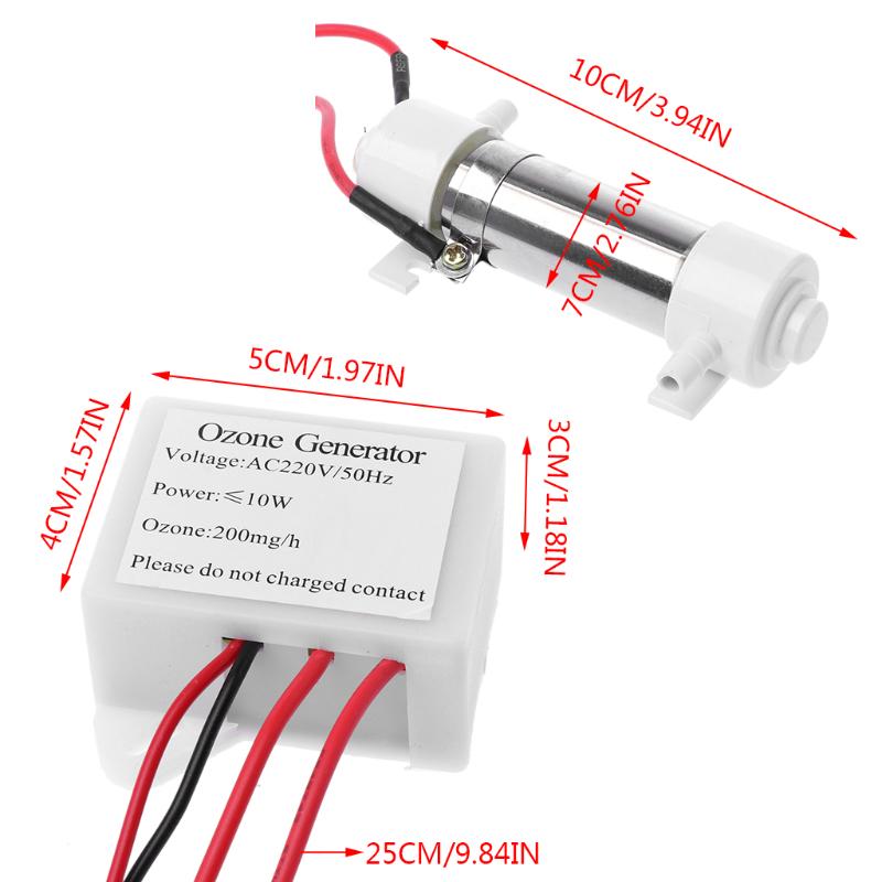 Buy AC220V 200mg Ozone Generator Tube For DIY Water Treatment Air ...