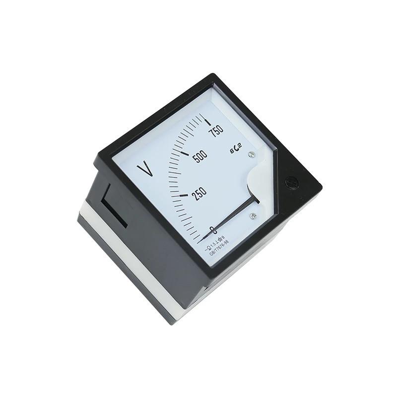 

DC Analog Pointer Meter 5V 10V 15V 30V 75V 100V 150V 300V 500V 750V 1000V Square 6C2-V 80*80mm Voltmeter 150V