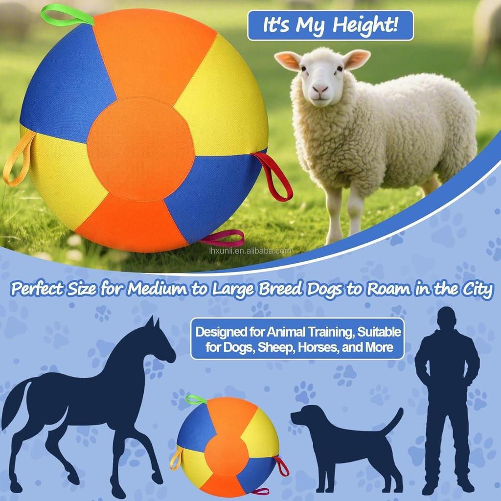 Extra Grote Knaagbestendige Interactieve Trainingsbal met Hoezen voor Hond Paard Agility Oefening Huisdier Training