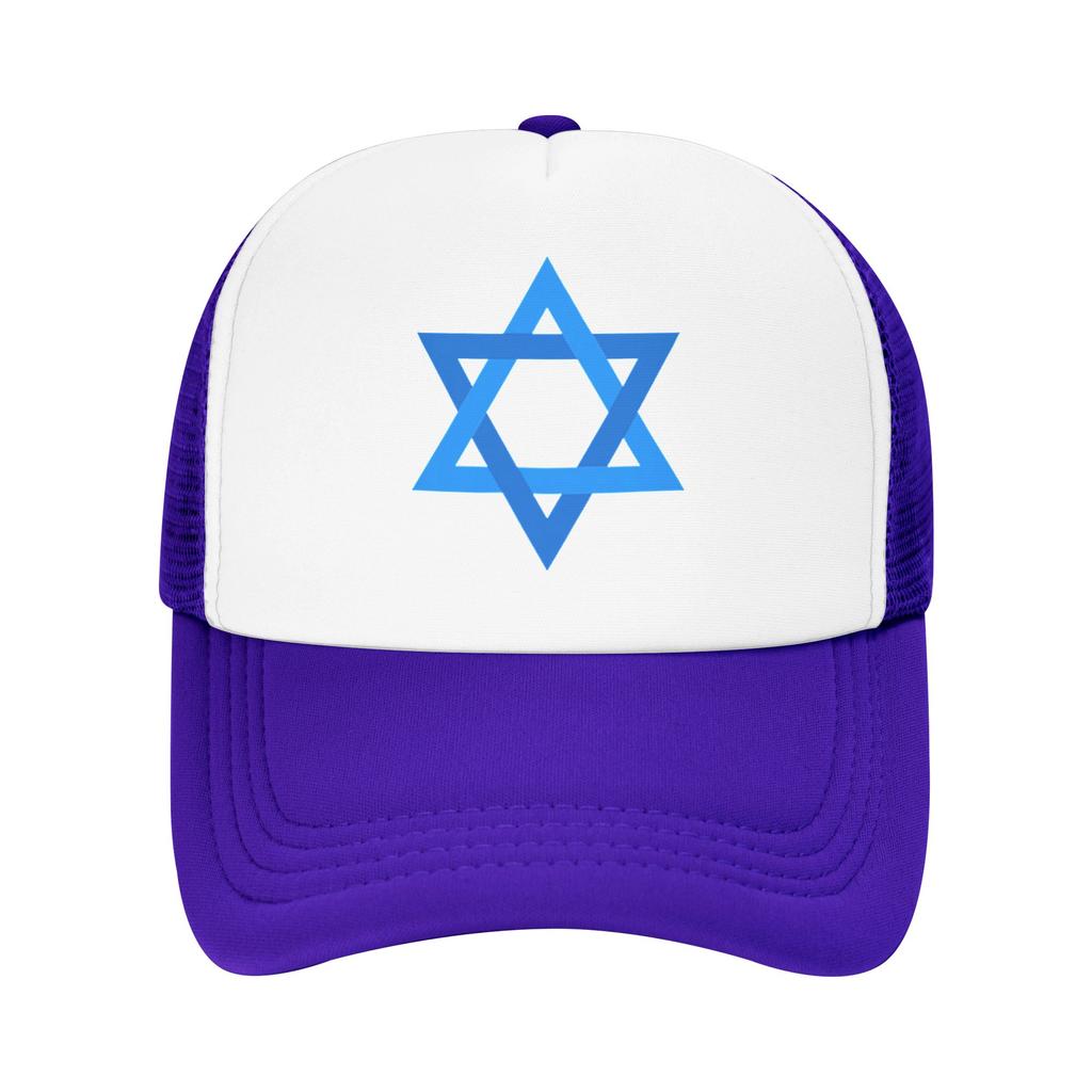 Davidster Israëlische Vlag Israël Mesh Baseballpetten Unisex Sport Zon Hoed Hoed Verstelbaar Zomer Trucker Hoed