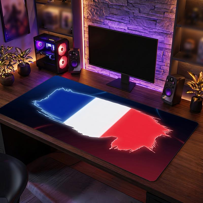 France Football Logo Fare Altlığı, Geniş Kaymaz Kauçuk Masa Matı, Oyun Ofis Dizüstü Bilgisayar Fanı Hediyesi