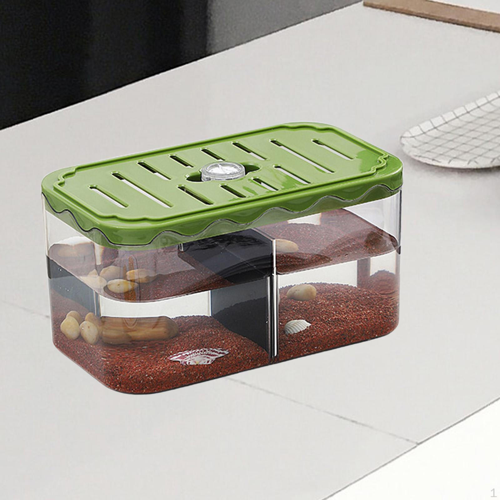 

Мини аквариум-инкубатор для разведения рыбок петушков, прозрачный акклиматизационный инкубаторий с разделителем для зелёный