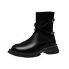 Thick Soled Retro Patchwork Sock Boots for Autumn 2026 Fashionable and Casual Korean Style Short Boots