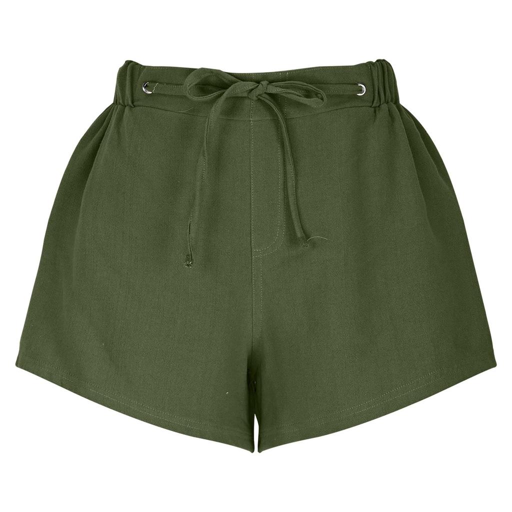 Casual Shorts For Women Summer Solid Color High Waisted Work Shorts With Pockets