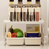 Schichtiger Organizer Küche Ausziehbarer Regal Ausziehbarer Regal Verstellbar Arbeitsplatten Lagerregal Platzsparend Schrank Organizer