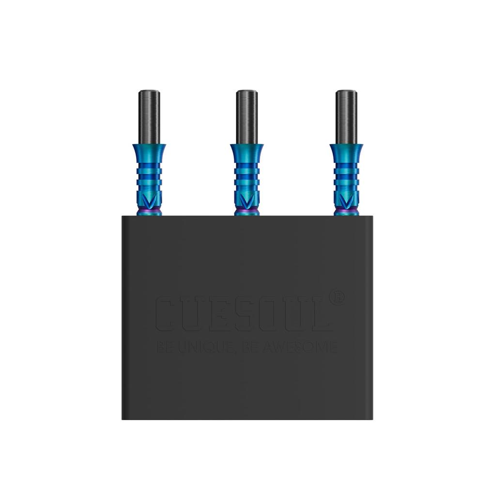 Cuesoul TOUCH POINT II Replacement Dart Steel Color Titanium Pack of 3 Tips, Point, Design, Coated, (CSDA-GZ7-Q29)