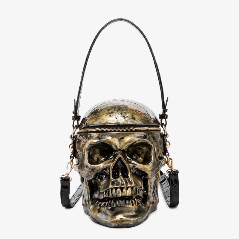 Borsa a tracolla Halloween REWELL con testa di teschio