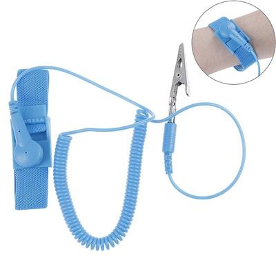 1 Stück Blaues Antistatisches Armband ESD-Armband mit Erdungskabel für Krokodilklemme
