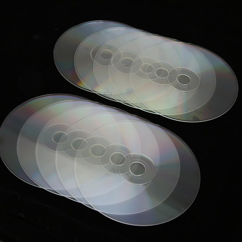 10Pcs Clear CDs Aesthetic Polishing Wall Painting CDs for DIY Crafts Wall Room Party Decor