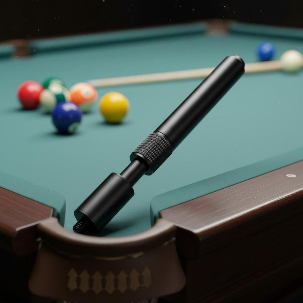 Telescopic Cue Aluminum Pool Extension Rotating Outer Thread Game Accessories for Room