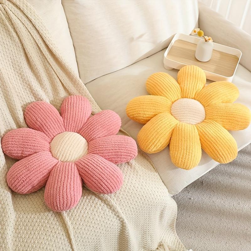 Soft Plush Polyester Woven 8-Petal Flower Cushion Assorted Colors Home Sofa Bedroom Chair Decorative Pillow Japanese Tatami Mat Cushion Pad