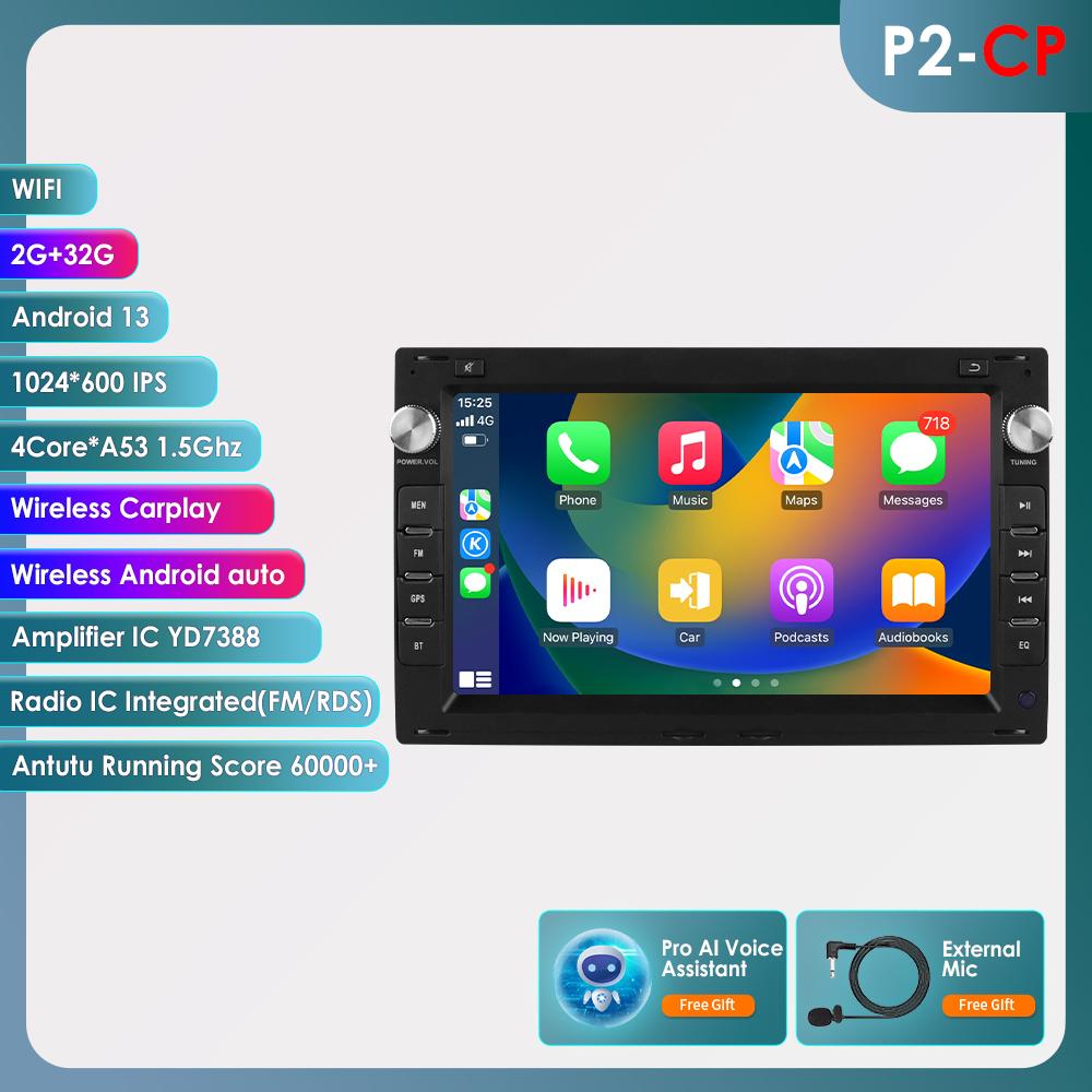 Hizpo Intelligent Screen 8Core DSP Car Multimedia Player for VW Golf 4 Passat POLO Transport T5 Multivan Seat Jetta CarCarplay 4G Autoradio AI GPS
