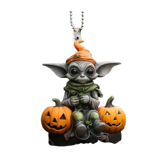 

1/6 шт. Подвеска в виде тыквы с инопланетянином, украшение для автомобиля, стиль праздничной атмосферы Хэллоуина, акриловая подвеска для подвешивания в автомобиль B