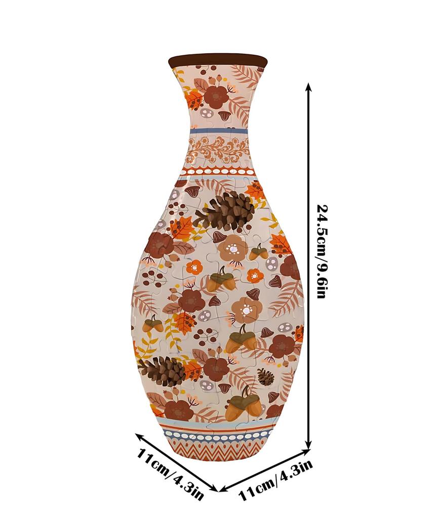 3D Vase Puzzle, 160 Pieces, Hydroponics Compatible, Interior Design, Flower Arranging, 3D Puzzle for Adults (Autumn Coolness) [Parallel Import]