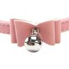 Puppy Kitten Bell Collar Velvet Bow tie pet Fashion Necked Bell Attached Safety Bowtie Pink