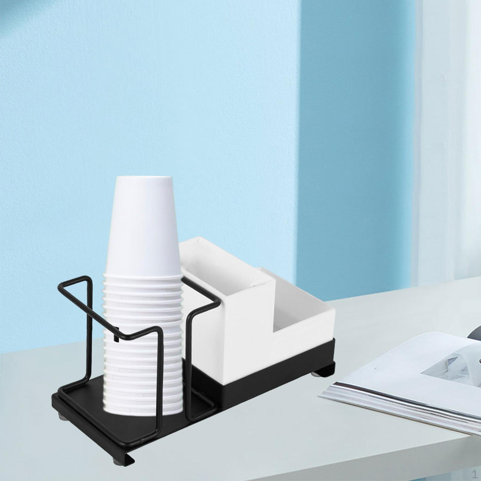 Creative Desktop Disposable Cup Holder Coffee Dispenser Rack Organizer