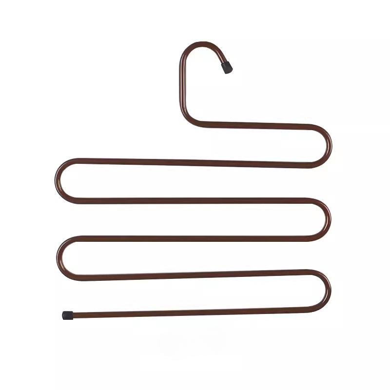 

Многослойная S-образная вешалка для брюк, многофункциональная вешалка для брюк, вешалка для шарфов, утюг, пластик, волшебная вешалка для брюк, вешалка для брюк #C1HEK# коричневый
