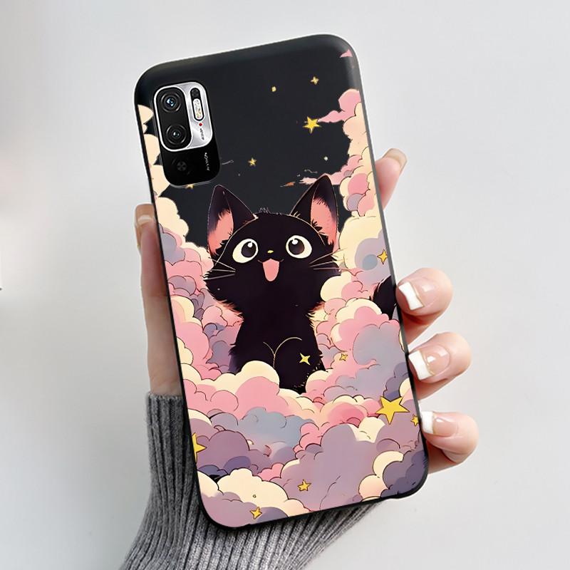 Casing For Redmi Note 10 JE 10T JE Phone Case Luxury Dragon Cute Cool Boys Girls Shockproof Black Matte Soft Silicone Back Cover