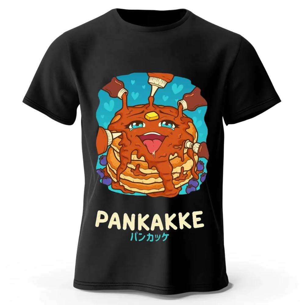 Funny Naughty Foodie Pun Kawaii Pancake T-Shirt Cotton Summer Men Tee Shirts Beach Cute Tops High Street Women Men Clothing