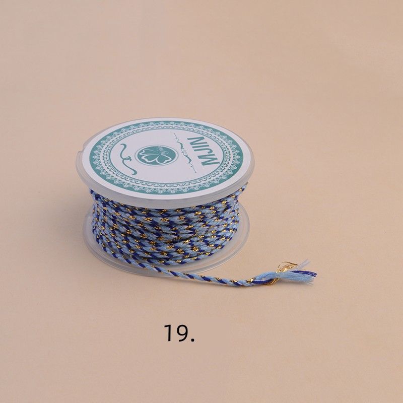 

Wenwan Hand Rub Cotton String Colorful Cotton Thread Non-Elastic Hand-Woven Necklace Tibetan Style Carrying Strap Three Flower Thread Xingyue Bodhi Szie 19