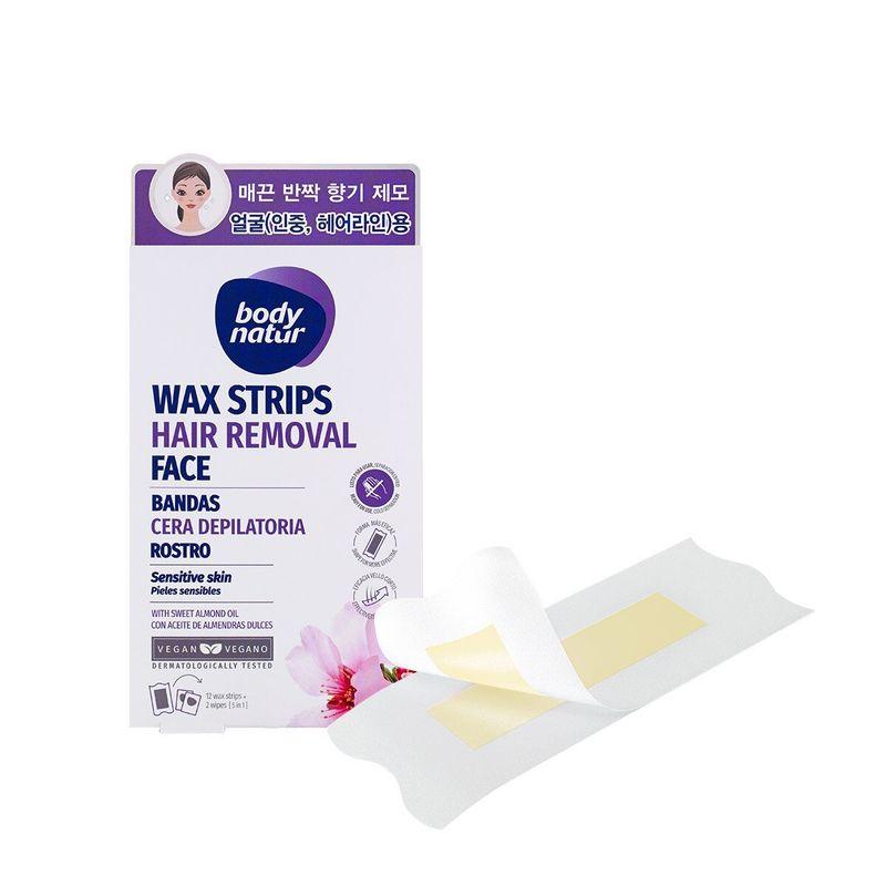 Body Natur Hair Removal Wax Strip for Face 12 X 3