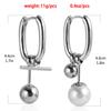 Dagelijks Dragen Imitatie Parel 1 Paar Geometrische Oorbellen Vrouwen Mode Hanger Eenvoudige Holle Oorbel U-vormig Persoonlijkheid Accessoires