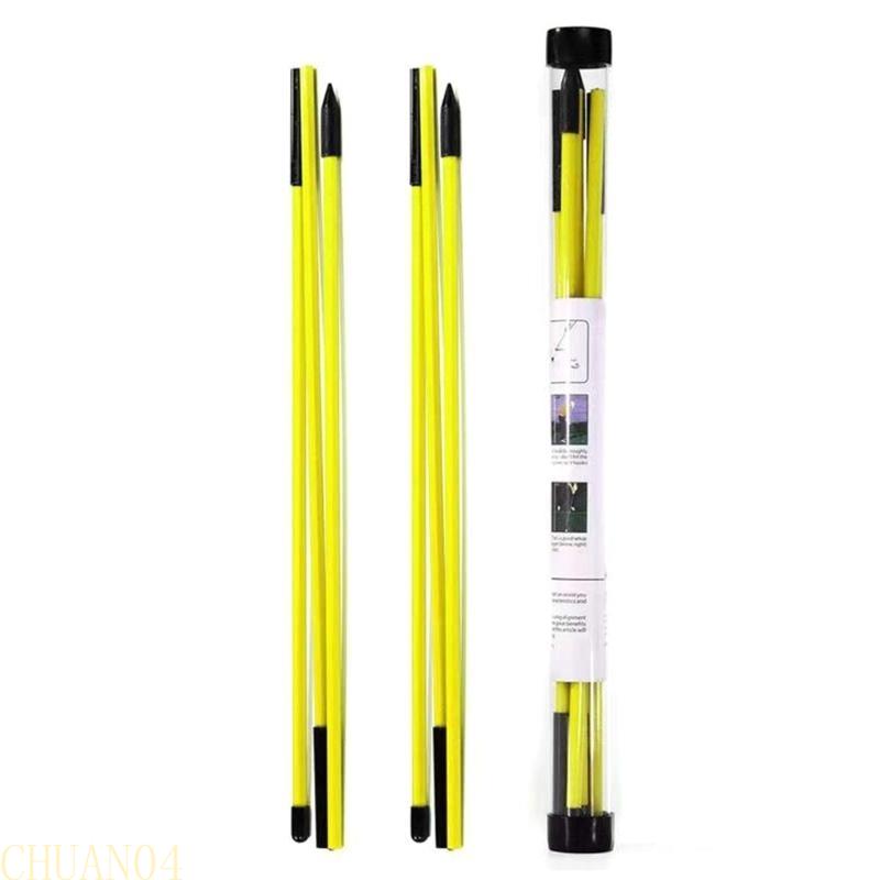2Pack Collapsible Golf Alignment Stick Practice Rods Swing Trainer Foldable Posture Corrector with Tube Case Golf Training Tool