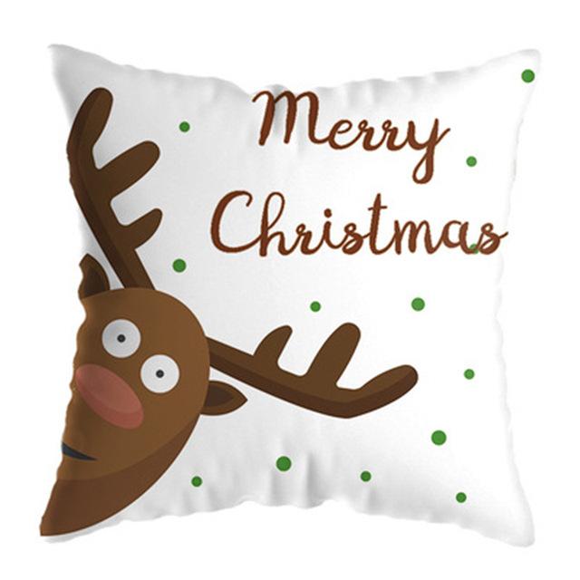 

Pillow Cover Santa Claus Cushion Cover Decoration Cute Cartoon Snowman Pillow Cover Home Sofa Waist Protector Embroidery 45 * 45 pillowcase