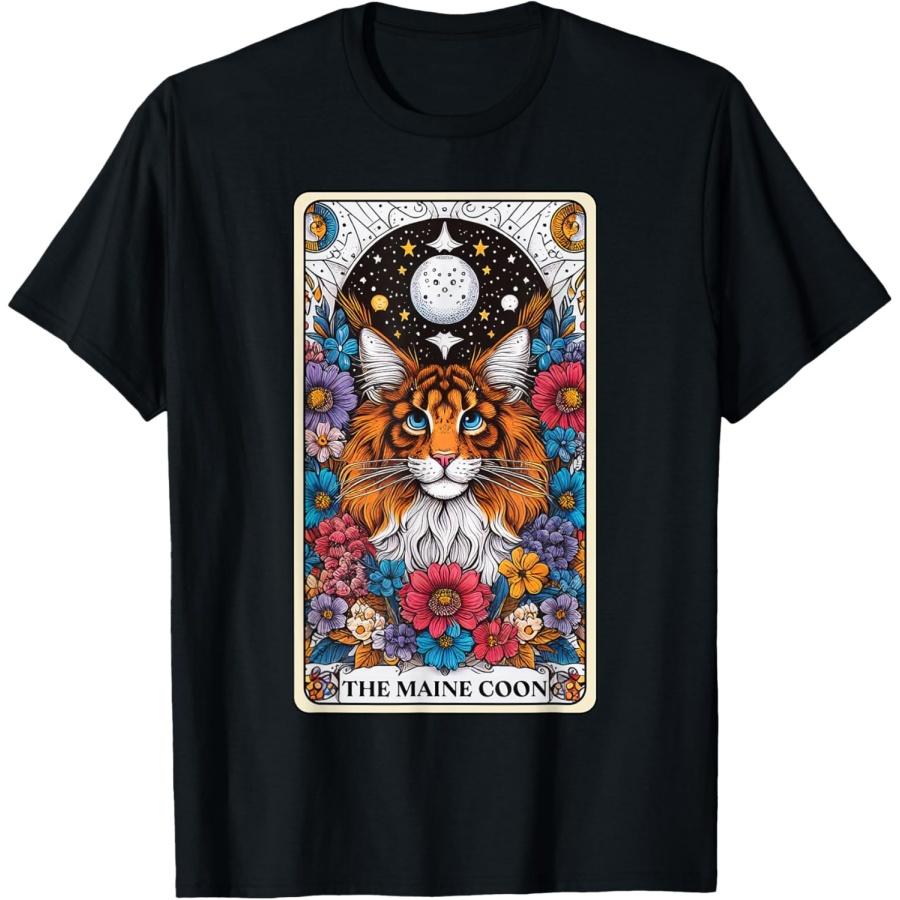 The Maine Coon Cat Tarot Card T-Shirt XXXXXL чёрный