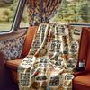 Vintage Anniversary Celebration Customize Your Name Blanket Soft Cozy Perfect For Sofa Couch Office Bed Picnics Ideal For All Seasons Modern Style