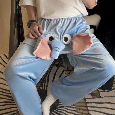 Sloní šortky Pár šortky Malý létající sloní nos klepající šortky Funny Sleepwear
