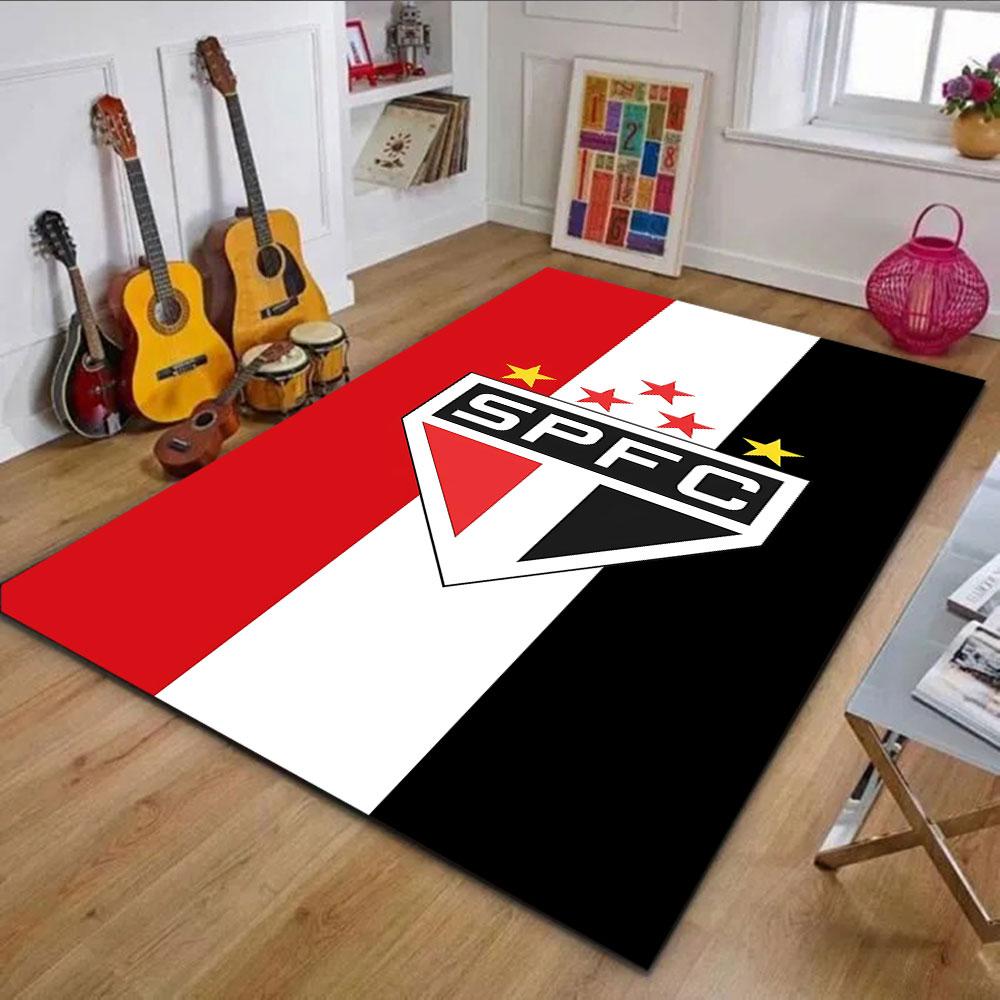SPFC Logo with Stars on Striped Background Patterned carpet, non slip mat suitable for living room and bedroom sofas