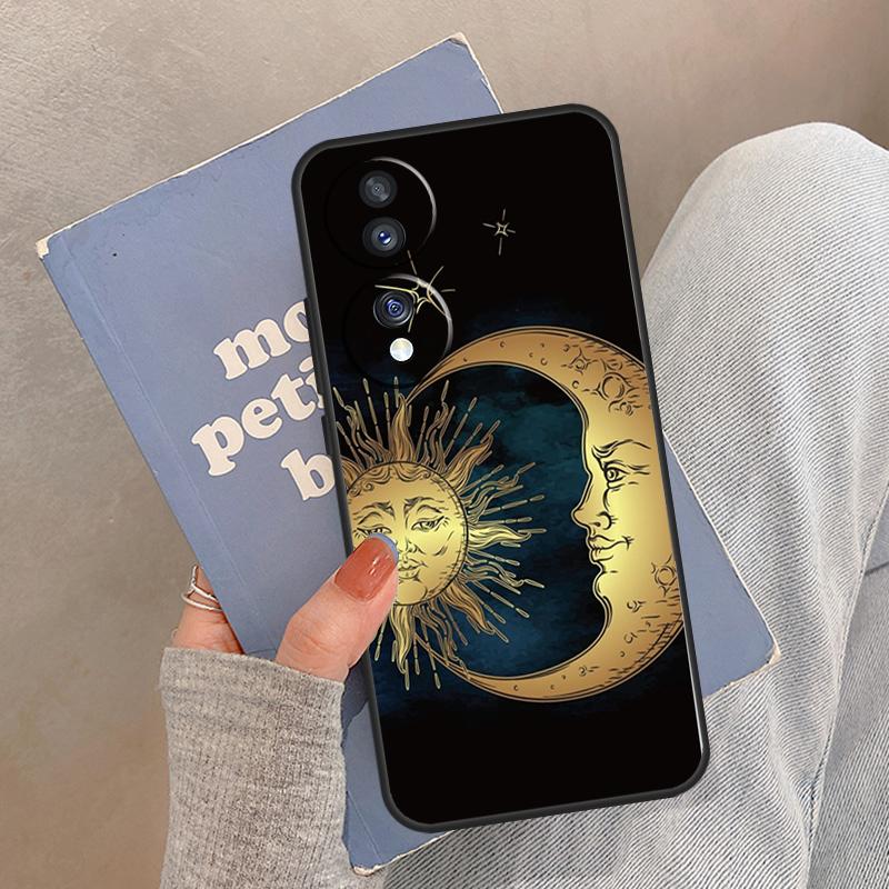 Coque Mystique Zodiac Soleil et Lune Pour Honor Magic 8 Pro 5 6 7 Lite Coque Pour Honor 200 400 90 70 50 X8a X8b X9a X9b X9c