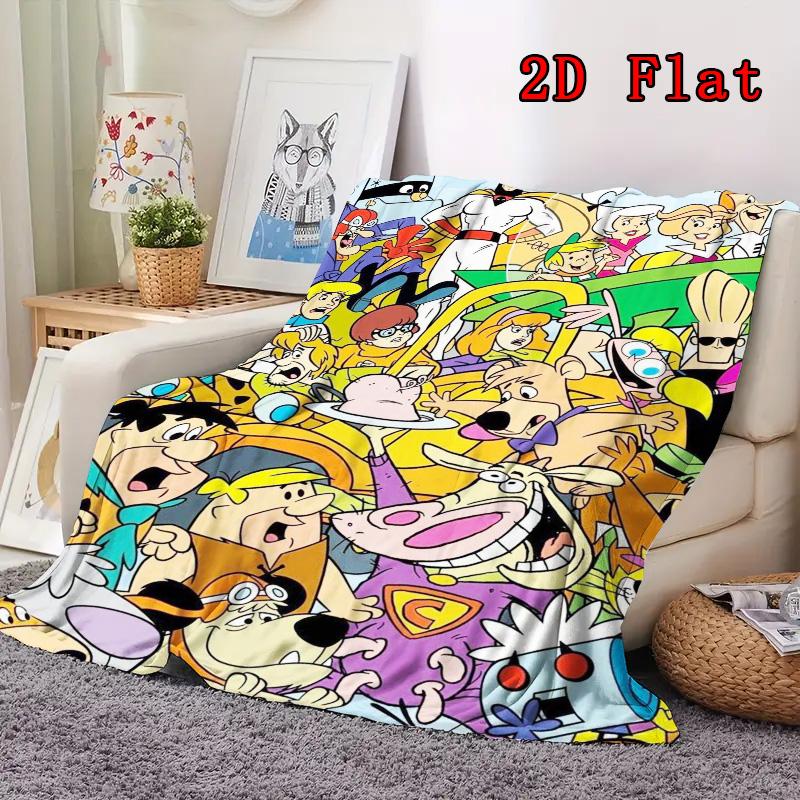 Hanna-Barbera cartoon 2D Flat Pattern Flannel Blanket High quality All Seasons Warmth and Comfort Perfect for Christmas Gifts.