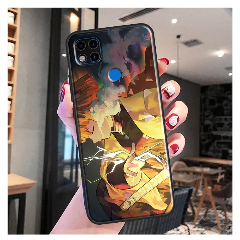 Custodia Zenitsu Demon Slayer per Xiaomi Redmi Note 10 Pro, Note 9 Pro, Note 11 Pro, 8T, 9S, 10S, 10, 9A, 9T, 9C