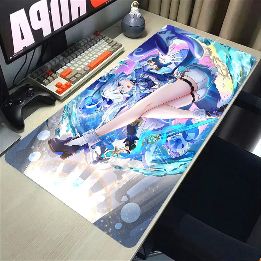 Genshin Impact Furina Anime Game Mousepad Office PC Kawaii Gaming Accessories Keyboard Mouse Pad Laptop xcm Mouse Mat Carpet