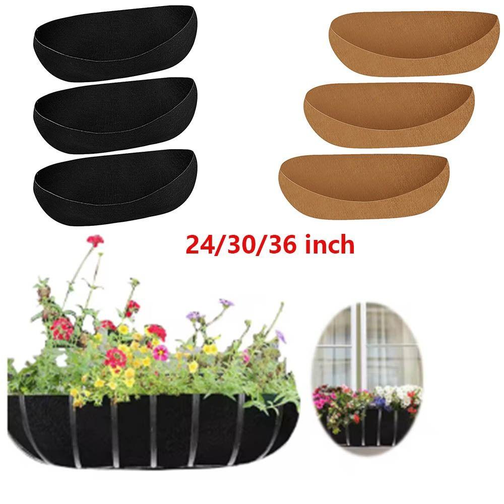 3Pcs Water-Retentive Felt Plant Pot Liners Root-Friendly Hanging Basket Liners Garden Planters