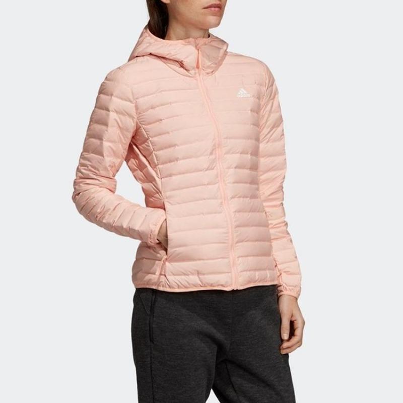 adidas Performance Women's Pink Varilite Soft Hooded Down Jacket DZ1496