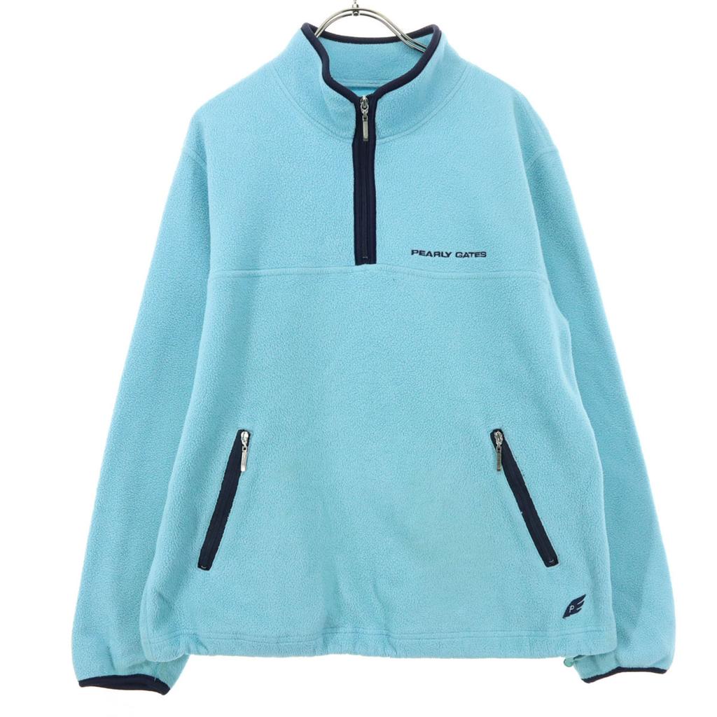 Pearly Gates POLARTEC English Letters Long Sleeve Half Zip Fleece Jacket Men's Used