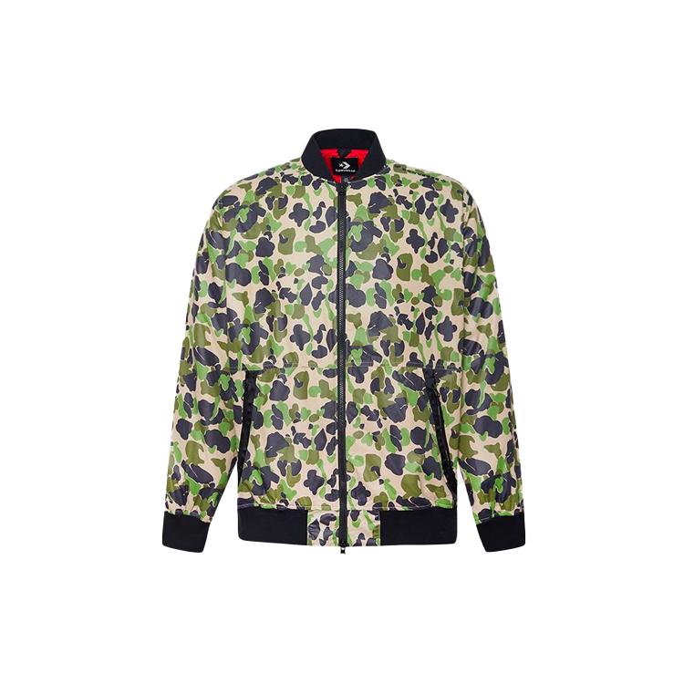 Converse Puffer Jacket Men's Green Camouflage 10019474-A01